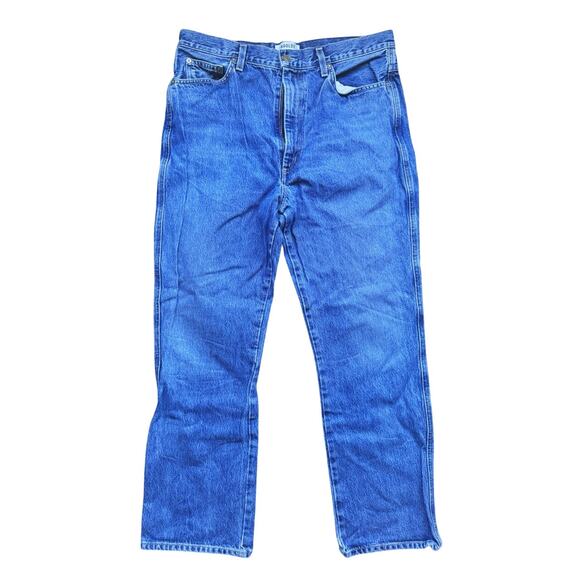 AGOLDE Pinch Waist High Rise Kick Jeans Size 31 Cropped 28" Classic Mom Luxury - Picture 3 of 8